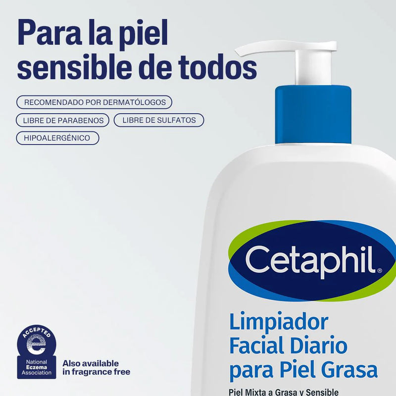 CETAPHIL LIMPIADOR FACIAL PIEL GRASA 473ML