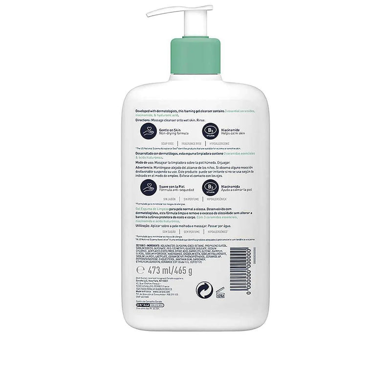 CERAVE GEL LIMPIADOR ESPUMOSO 473ML