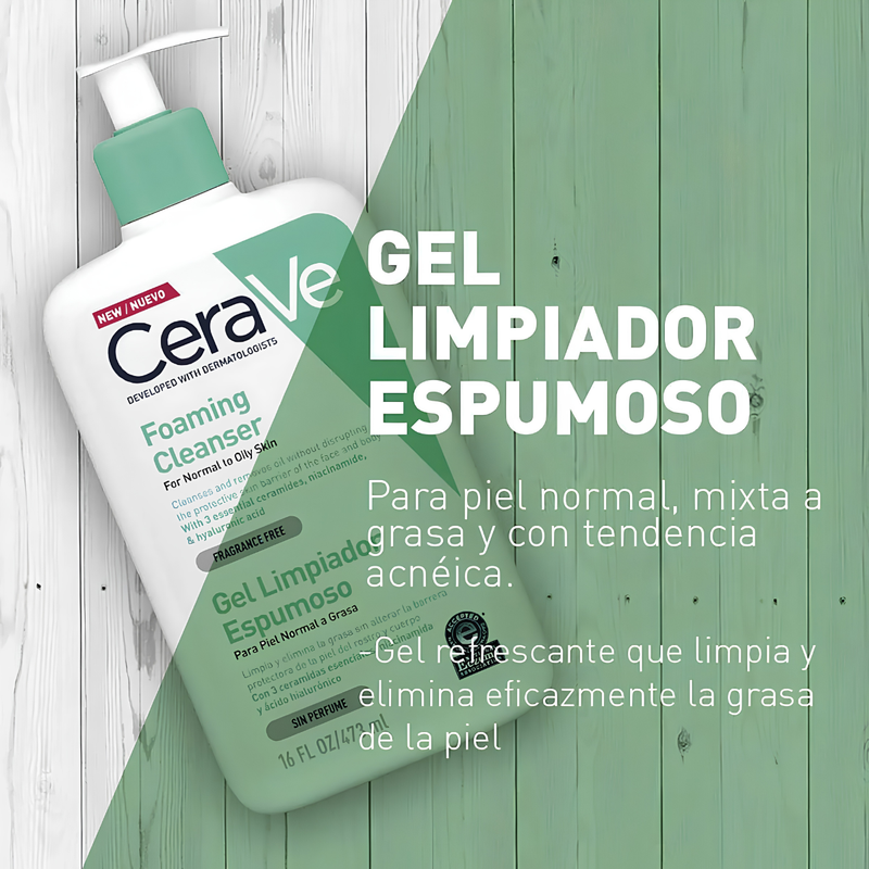CERAVE GEL LIMPIADOR ESPUMOSO 236ML