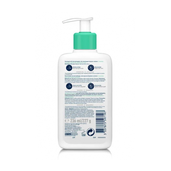CERAVE GEL LIMPIADOR ESPUMOSO 236ML