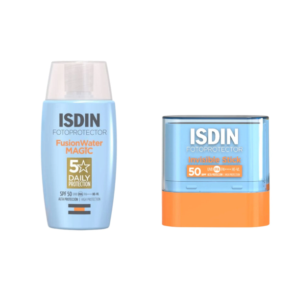 KIT ISDIN FUSION WATER MAGIC OIL CONTROL + INVISIBLE STICK