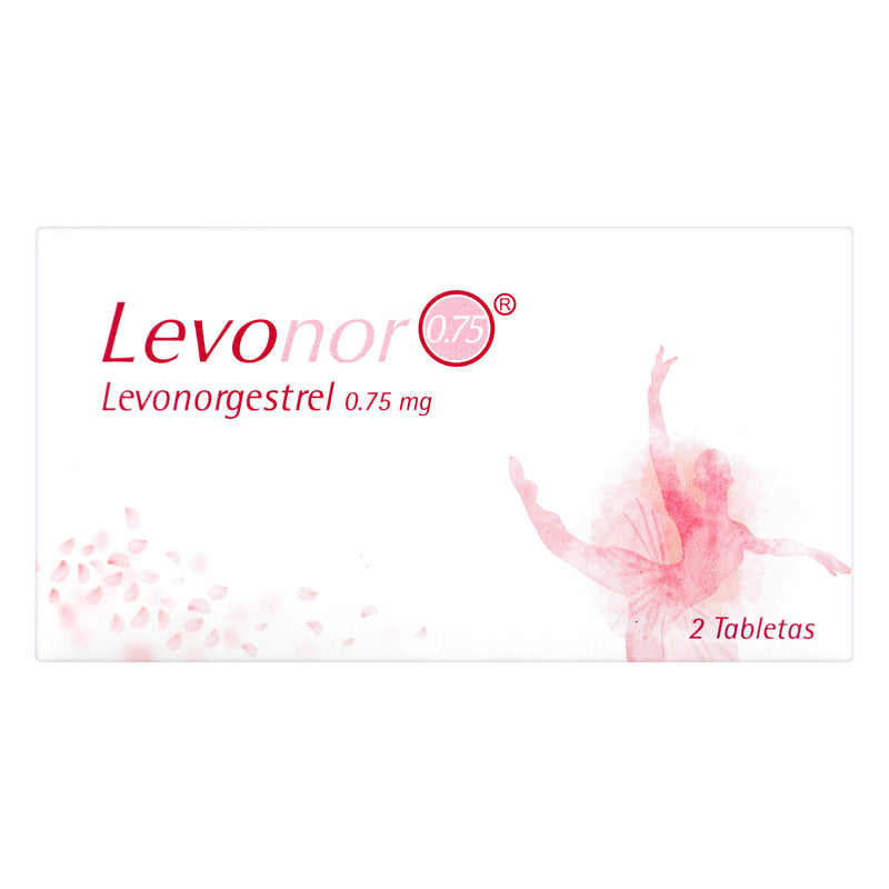 LEVONOR 0.75 MG 2 TABLETAS ICOM