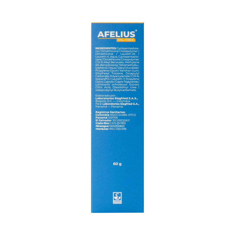 AFELIUS OIL FREE FILTRO SOLAR 60 GR