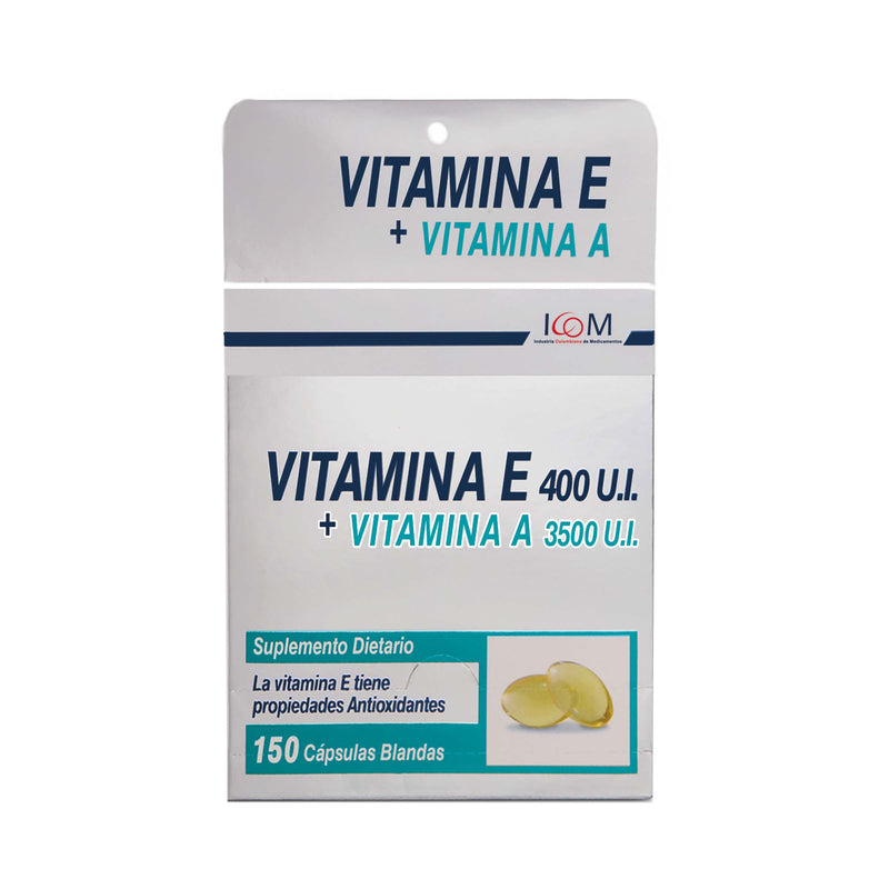 VITAMINA E 400 UI+A 3500 UI 150 CAP