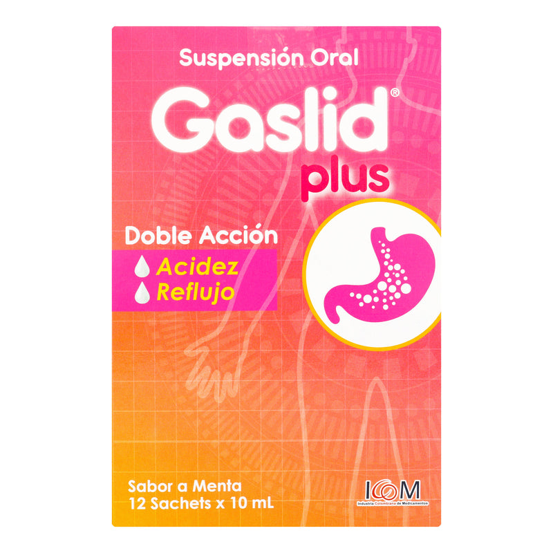 GASLID PLUS SUSP 10ML CAJA X 12 SBS ICOM